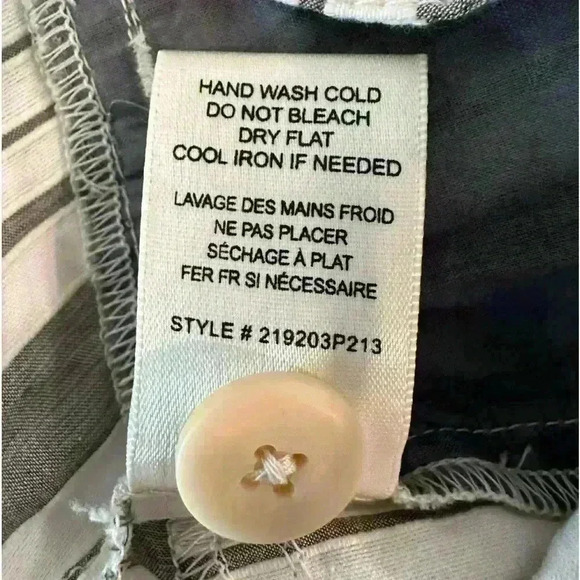 LA VIE REBECCA TAYLOR Stripe Tie Waist Cotton Shorts SZ S - Picture 8 of 9